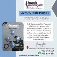 VIAMAX PURE POWER AUMENTO RENDIMIENTO SEXUAL Y RETARDAR SEXSHOP